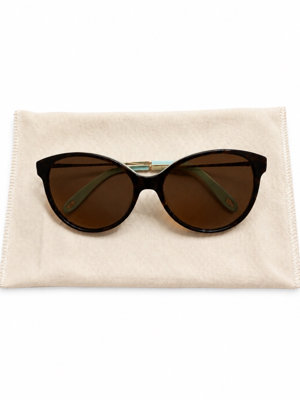 Tiffany & Co. Tortoise & Tiffany Blue Cat Eye Sunglasses